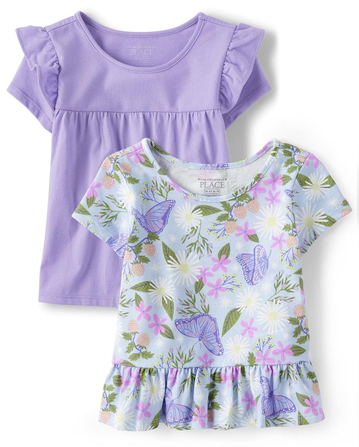 The Children's Place Parte Superior con Volantes para niñas pequeñas Camisa para Niñas