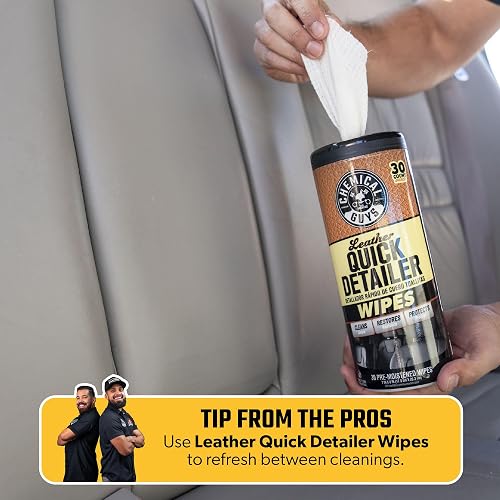 Chemical Guys HOL303 Kit Limpiador y Acondicionador de Cuero para Interiores, Muebles y Botas, 9 Piezas