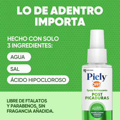 Afterbite Spray Refrescante Post Picaduras Piely by OFF! 100ml