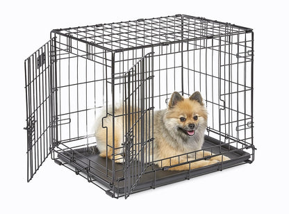 MidWest Homes for Pets Jaula iCrate Plegable para Perro con Panel Divisor - 24-Inch w - Divider - Puerta doble