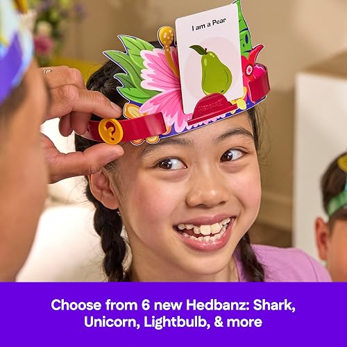 Spin Master Games, Hedbanz 3.ª edición 2025, Juego de adivinar imágenes, Preguntas rápidas y diversión a Toda Velocidad, Juego Sencillo para niños y familias, 2–6 Jugadores, a Partir de 6 años