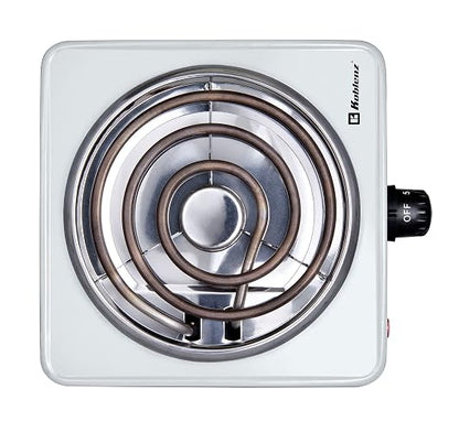 Parrilla eléctrica Koblenz de 1 Quemador de Espiral para Mejor Distribución de Calor, Termostado de Seguridad, 5 Niveles de Calentamiento, Indicador Luminoso, Calentamiento Rápido, modelo PEKM-1000 EG