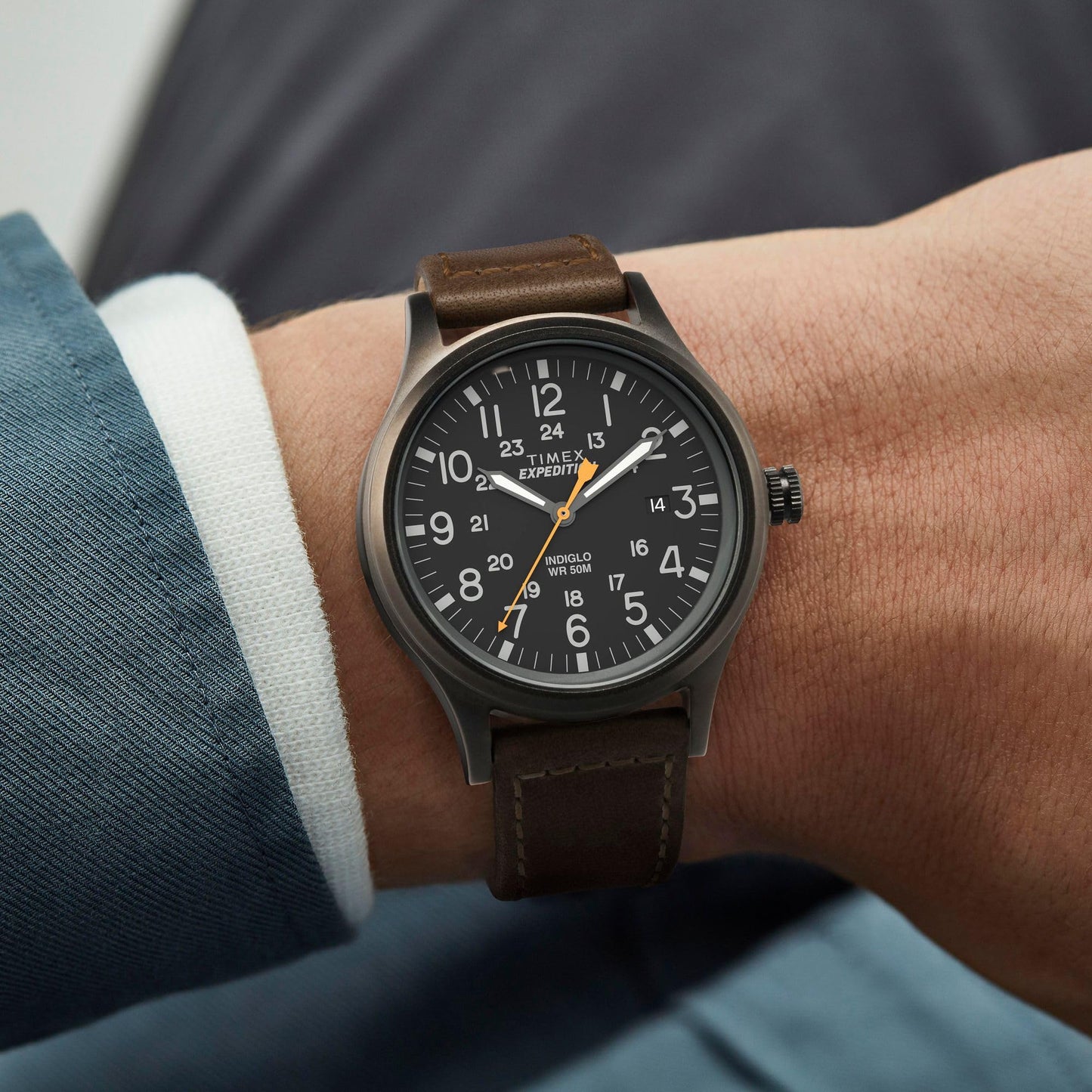Reloj Timex Expedition para Hombres 40mm, pulsera de Piel