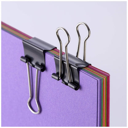 Officemate 99020 Small Binder Clips, 12 Boxes of 1 Dozen Each, 144 Total, black