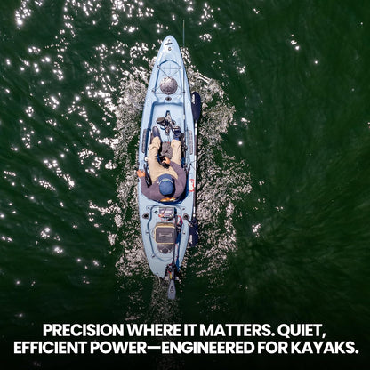 Newport Vessels Kayak Series - Motor eléctrico de arrastre de agua salada con indicador de batería LED (eje de 24 pulgadas)
