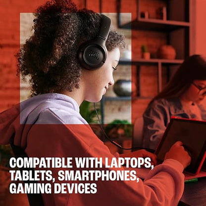 JBL Tune 530C - Auriculares en la Oreja con Cable USB-C de Alta resolución y Sonido de Graves Puro JBL, Amplia compatibilidad, Control Remoto de 3 Botones con micrófono, ajustes preestablecidos