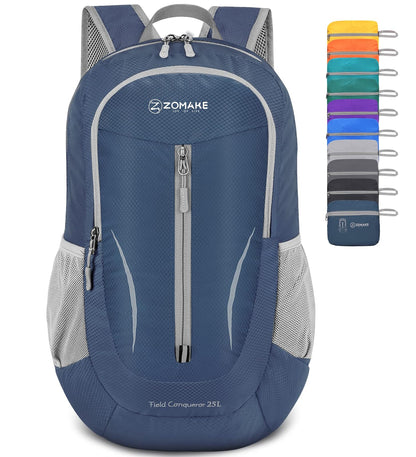 ZOMAKE Ultra Liviana Mochila Plegable, Resistente al Agua 25L Mochila para Empacar para Mujeres y Hombres al Aire Libre