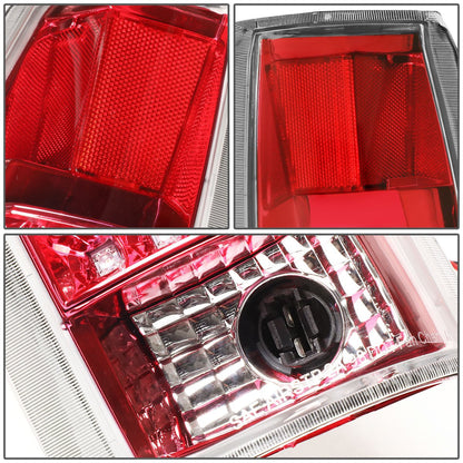 DNA Motoring Luz Trasera LED del Conductor y Pasajero, Cromado TL-C10-LED-CH-RD