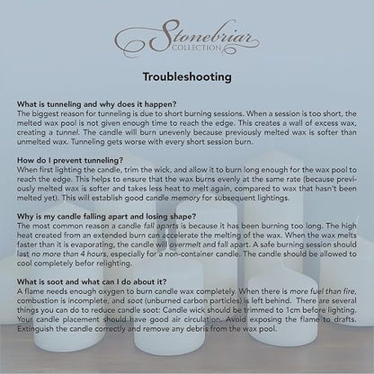 Stonebriar - Velas altas blancas sin perfume, pilares de vela de 80 horas, perfectas para decoración, bodas, emergencias, 3 x 8 pulgadas, 6 unidades