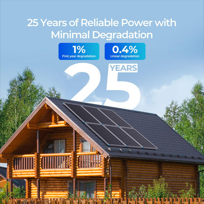 Renogy - Paneles solares de 200 W, tipo N, 24 voltios, 200 W, panel solar 16BB, 25% de alta eficiencia, módulo fotovoltaico de 24 V, cargador de energía para furgonetas de clase B, caravana, caravana