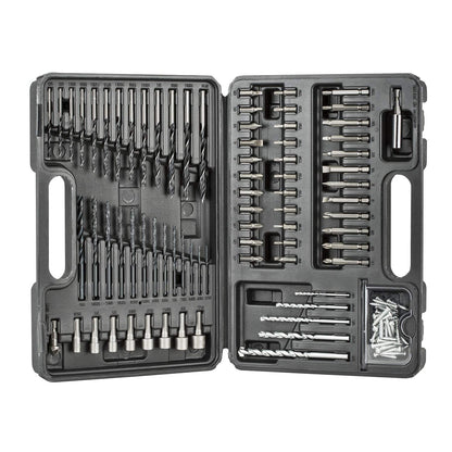 BLACK+DECKER Juego de brocas y puntas 109 piezas, ideal para madera, metal, plástico y mampostería, incluye estuche (BDA91109)