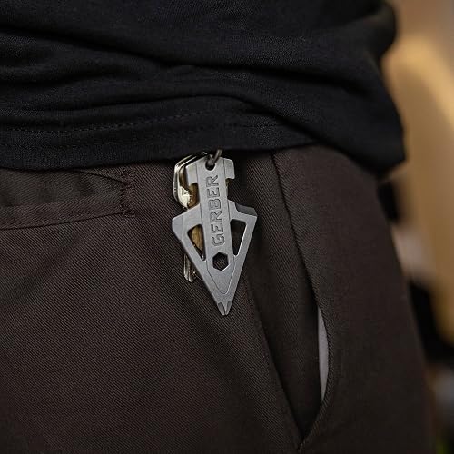 Gerber Broadhead Herramienta Multifunción 1074045 | Plata, acero inoxidable, longitud 6.5 cm, peso 26 g, 5 funciones, llavero