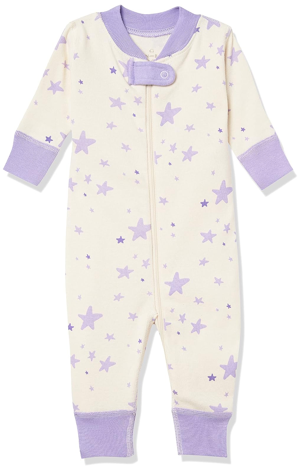 Moon and Back by Hanna Andersson Pijama de una Pieza sin pies para niña - 18-24 Meses - Púrpura, Estrellas
