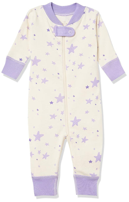 Moon and Back by Hanna Andersson Pijama de una Pieza sin pies para niña - 18-24 Meses - Púrpura, Estrellas