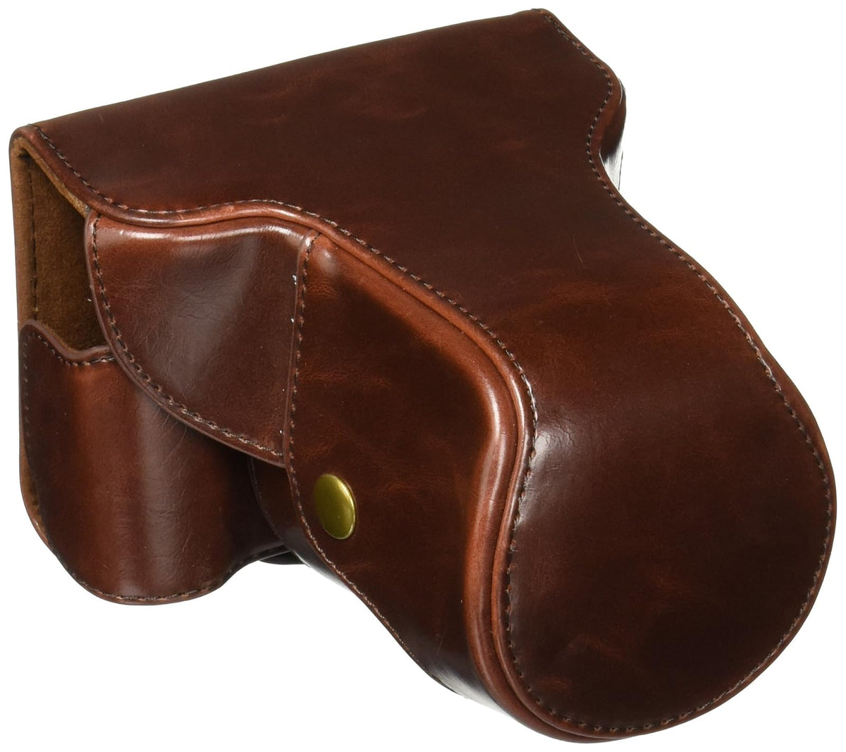 MegaGear "Ever Ready" Protective Leather Camera Case, Bag for Case for Panasonic GF6 with 14-42 & 45-150 Lens (Dark Brown)