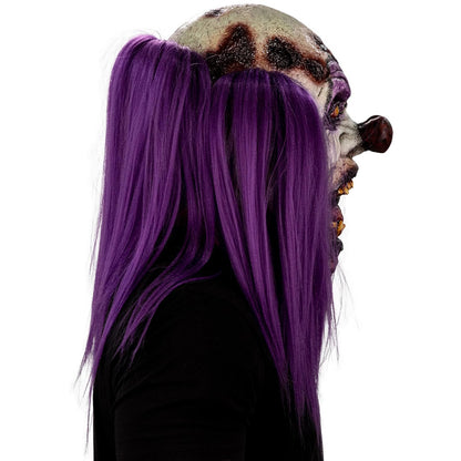 Ghoulish Productions Máscara De Látex Charly Gluttonous Zombie, Accesorio Látex Cosplay Payaso Glotón, Disfraz Aterrador para Halloween y Fiestas Temáticas, Cosplay Bufón Creepy, Diseño Artesanal