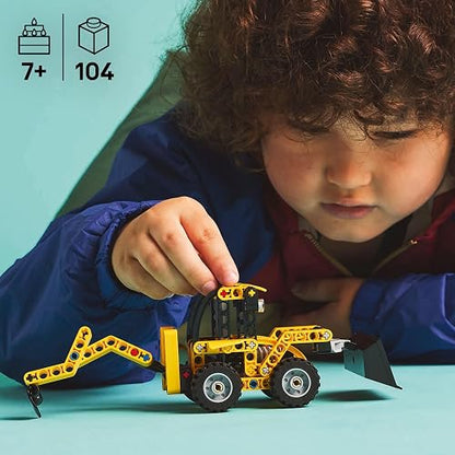 LEGO® Technic™ Cargadora Retroexcavadora Juguete de construcción, Set con vehículo construible para niños y niñas, Regalo para entusiastas de la ingeniería de 7 años o más 42197