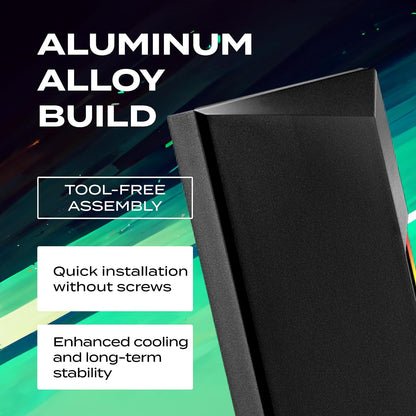 ADATA EC700G - Adaptador de Caja Externa portátil de Aluminio USB 3 Gen 2 Type-C M.2 2280/2242/2230 PCIe/NVMe/SATA SSD SSD con diseño sin Herramientas (AEC700GU32G2-CGY)