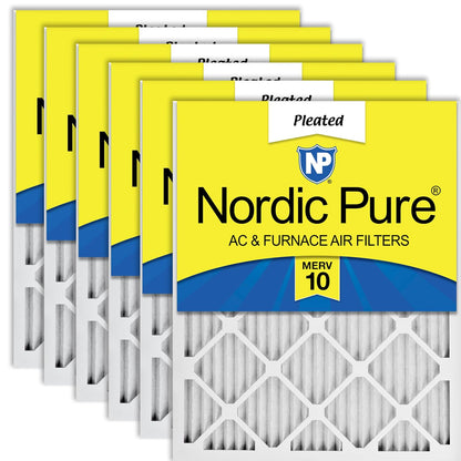 Nordic Pure 14x24x1 MERV 10 Pleated AC Furnace Air Filter, Box of 6
