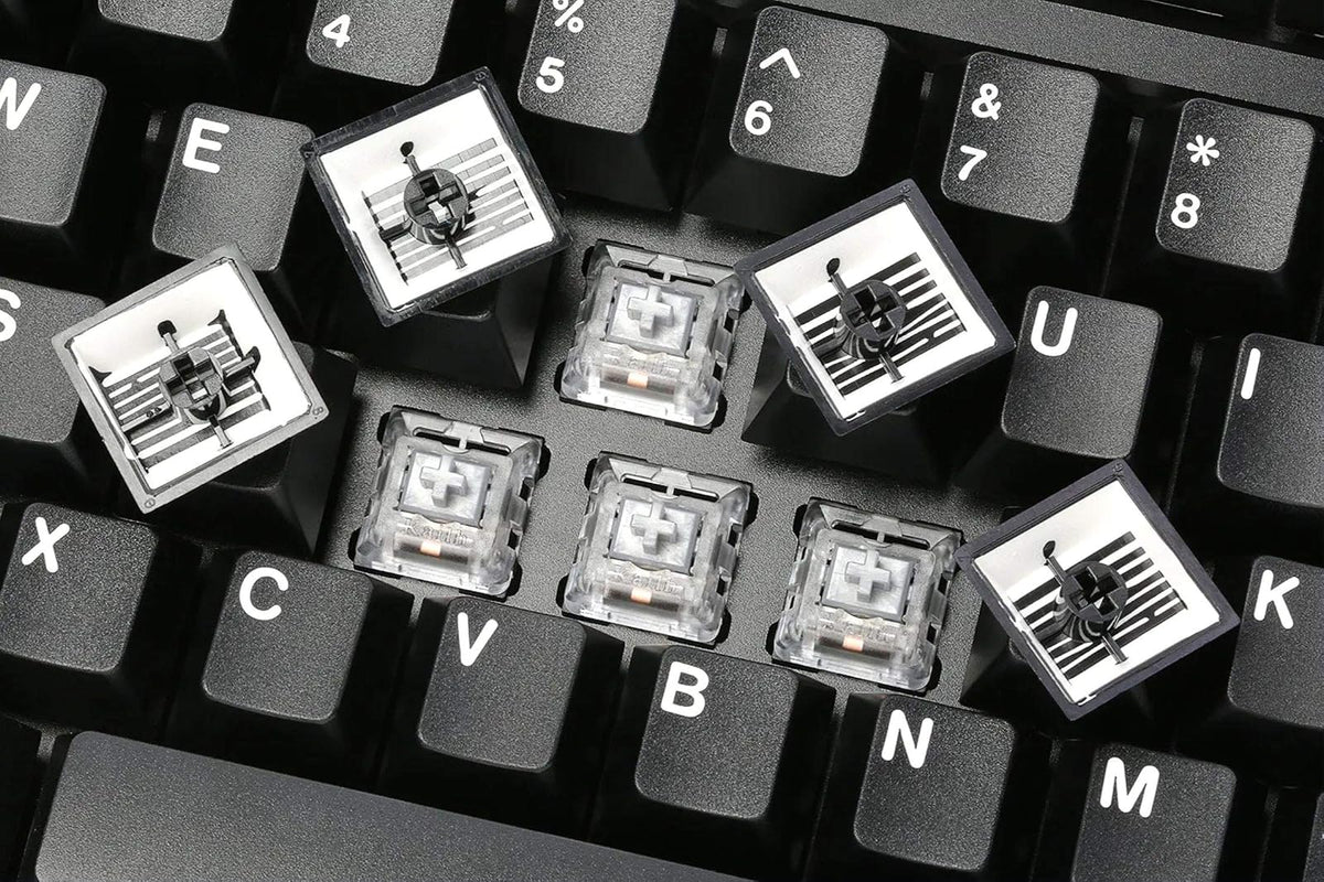 DROP GMK - Juego de teclados mecánicos Personalizados de Color Blanco sobre Negro, 146 Teclas, Arco ABS Doble, Perfil Cereza, para 60%, TKL, 1800 diseños, etc