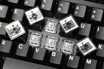 DROP GMK - Juego de teclados mecánicos Personalizados de Color Blanco sobre Negro, 146 Teclas, Arco ABS Doble, Perfil Cereza, para 60%, TKL, 1800 diseños, etc