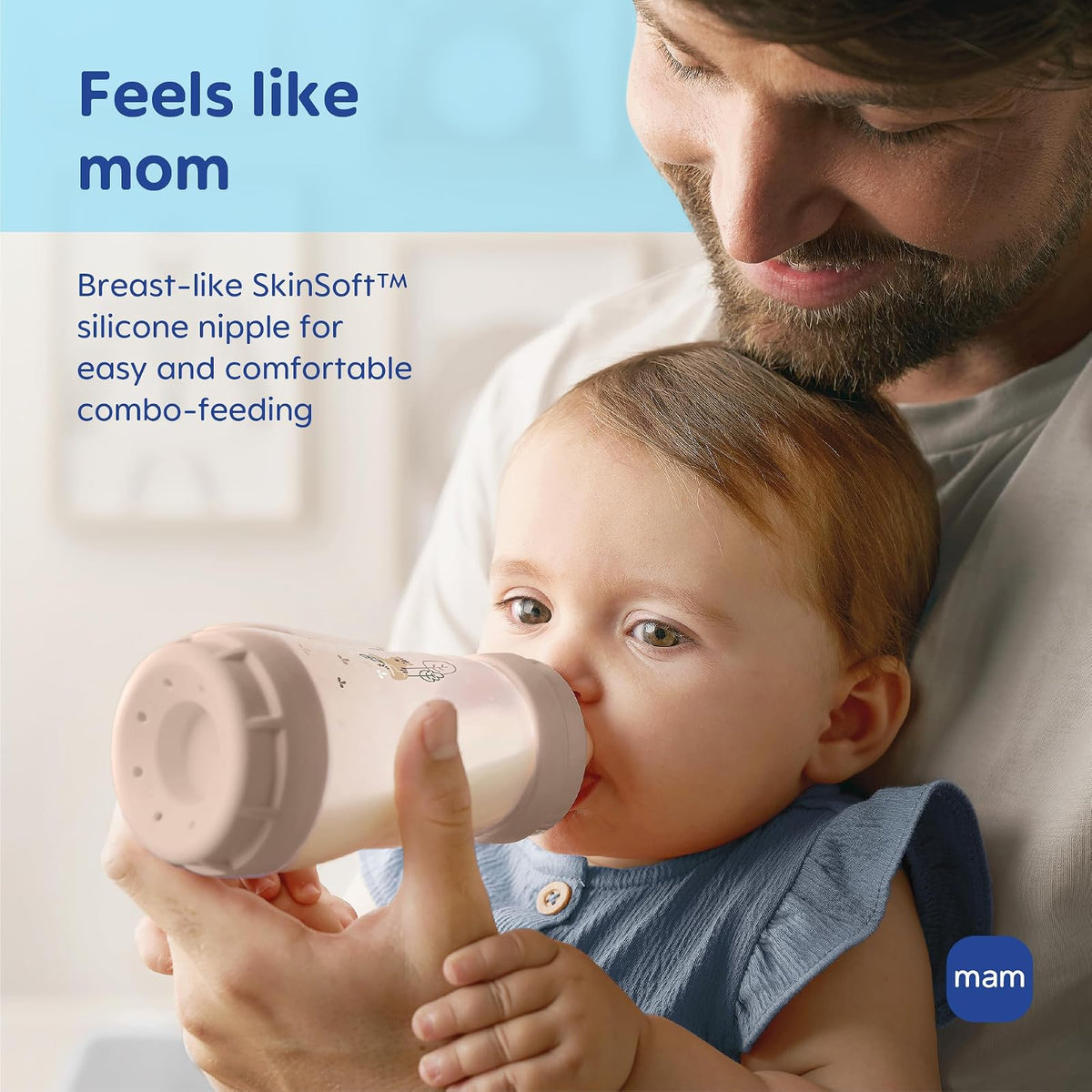 MAM Pezones de Silicona SkinSoft Nivel 4 | Flujo extra rápido, 6+ meses, 4 pzs, sin BPA, silicona grado médico
