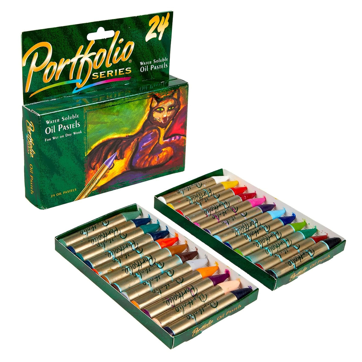 Crayola PortFolio Series Water-Soluble Oil Pastels 24-Color Set (52-3624)