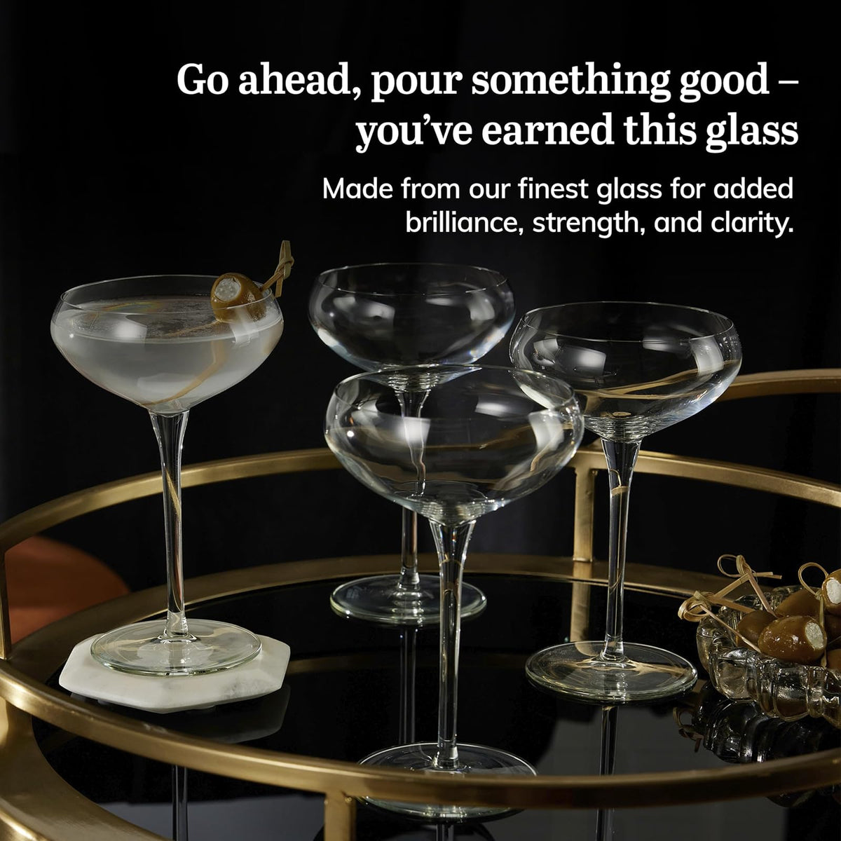 Libbey Signature Kentfield Coupe - Juego de 4 vasos de cóctel