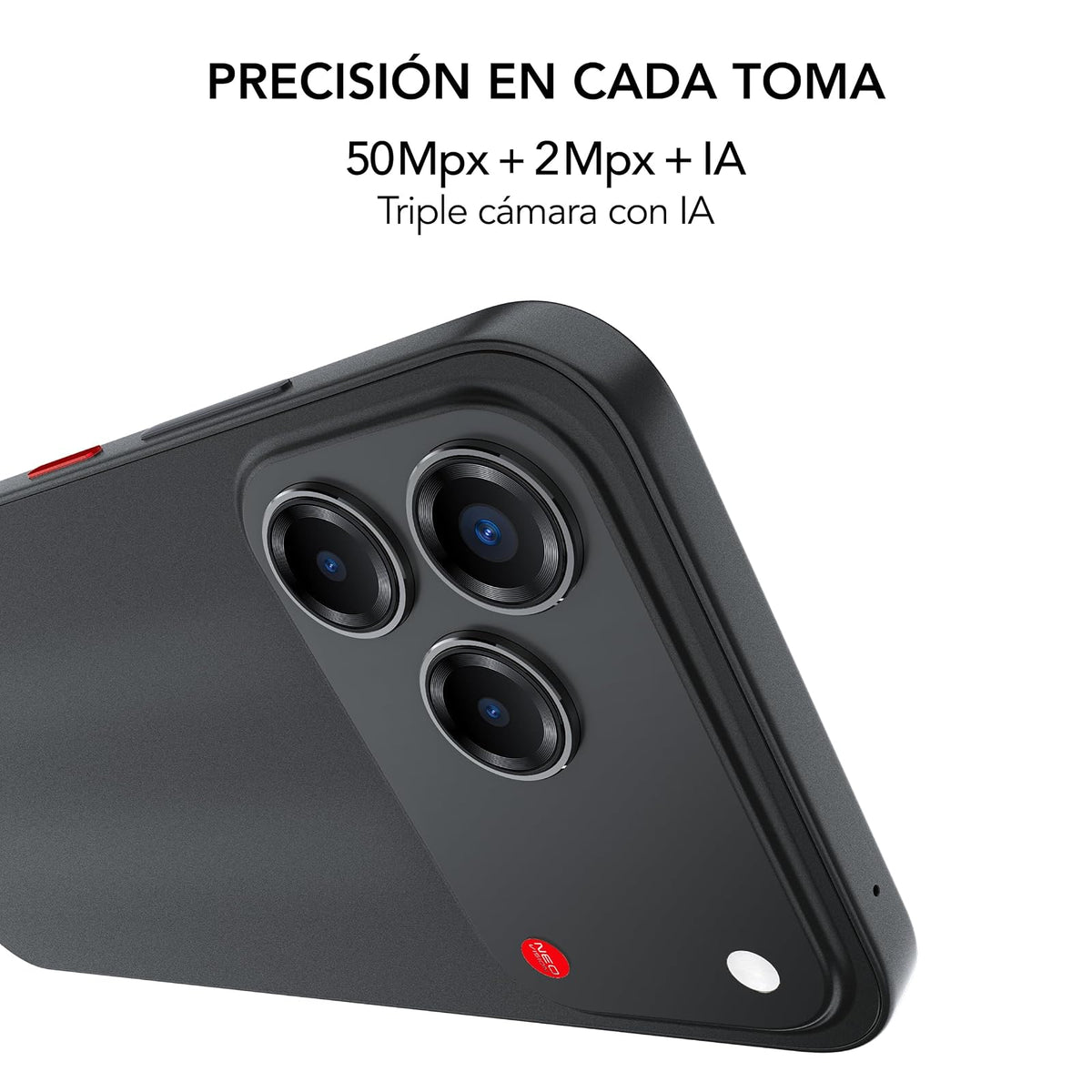 nubia Celular V80 Design 6.7” 120Hz, 50MP+2MP, 256GB+20 GB RAM(8GB + 12GB Dinámica), Android 16 Negro