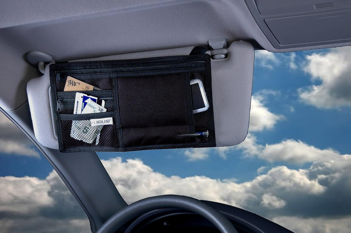 Highland 1933300 Sunglass Visor Organizer, Black