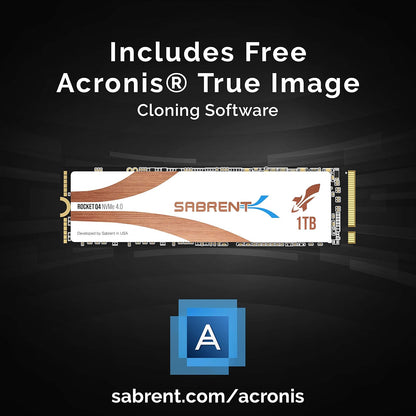 SABRENT 1TB Rocket Q4 NVMe PCIe 4.0 M.2 2280 SSD Interno de máximo Rendimiento con disipador de Calor | R/W 4700/1800 MB/s (SB-RKTQ4-HTSS-1TB)