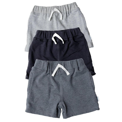 Gerber Paquete de 3 Pantalones Cortos para Bebé - Gris y negro - 6-9 Meses