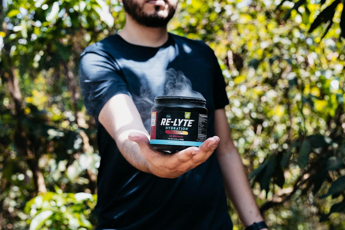REDMOND RE-LYTE, Electrolitos Naturales con Real-Salt, Hidratación Clean sin Calorías ni Azúcares, 60 Porciones, Sabor Strawberry Lemonade