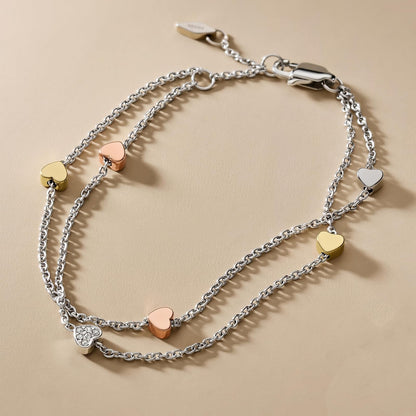 Fossil Women's Sterling Silver or Silver-Tone Stainless Steel Chain Bracelet for Women