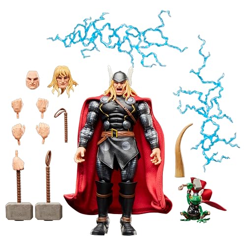 Marvel Legends Maximum Series Thor Figura de Acción Articulada 15 cm | Marvel Legends Figura de acción de 6 pulgadas Serie Máxima Deluxe - Thor