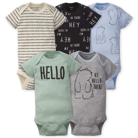 Gerber Paquete de 5 mamelucos variados para bebés y niños