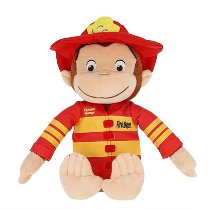 Kids Preferred Curious George Bombero, Juguete Animal de Peluche de 15 Pulgadas para niños y niñas pequeños