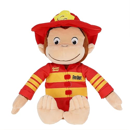 Kids Preferred Curious George Bombero, Juguete Animal de Peluche de 15 Pulgadas para niños y niñas pequeños