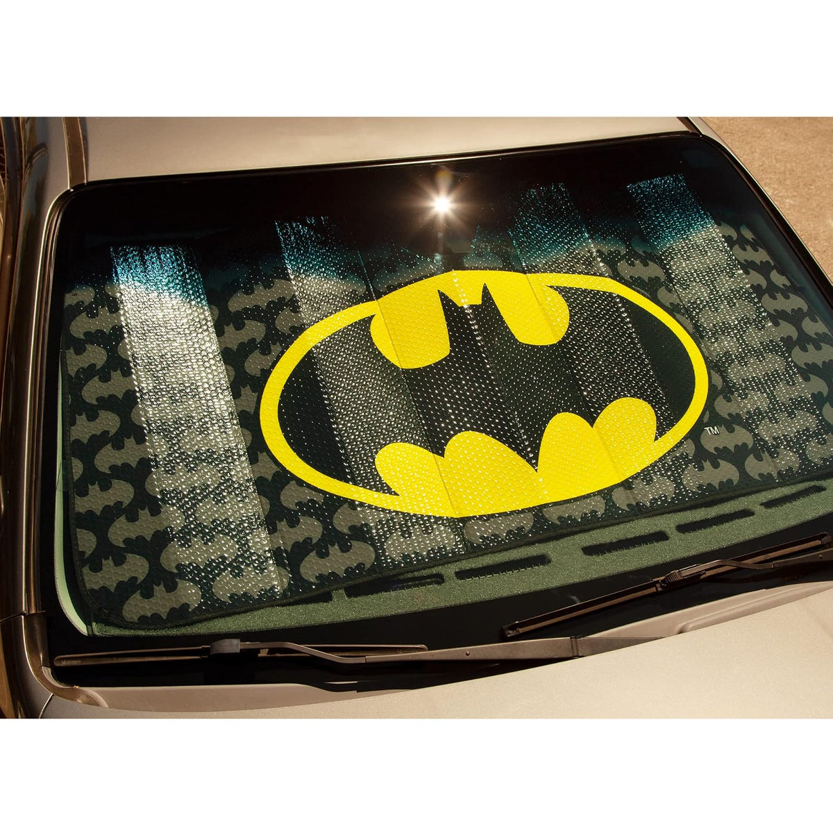 Plasticolor 003713R01 Batman - Parasol para Parabrisas Delantero Estilo acordeón para Automóvil, camión, SUV