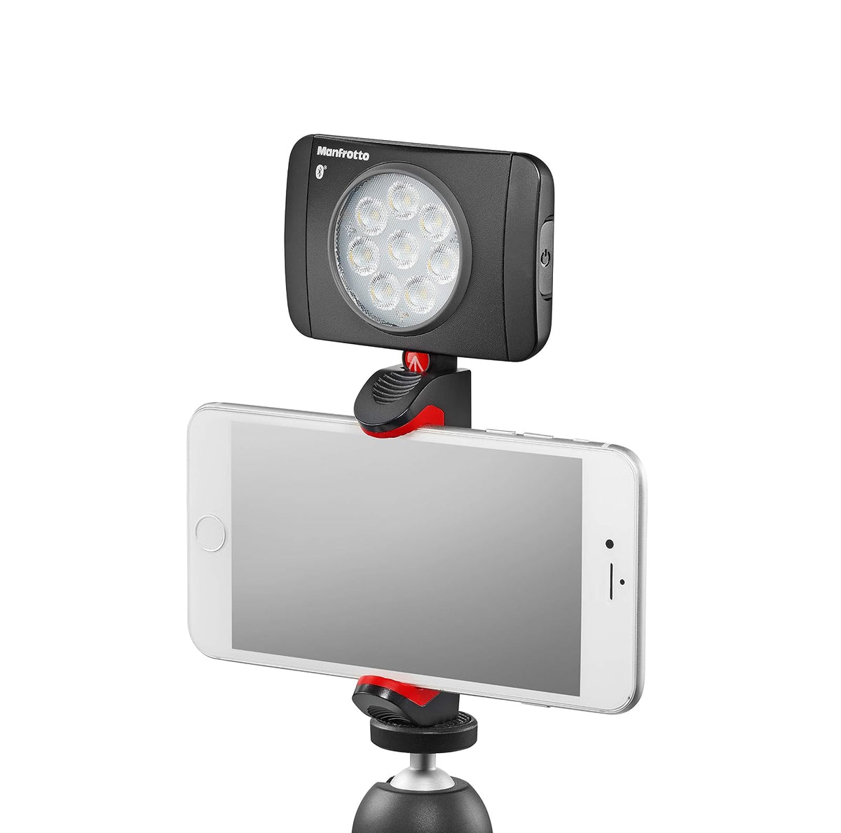 Manfrotto - Abrazadera Universal para Smartphone, versión Pro (MCPIXI), para Mini trípode, trípode de Mesa, trípode Compacto, vlogging, Negro