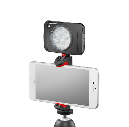 Manfrotto - Abrazadera Universal para Smartphone, versión Pro (MCPIXI), para Mini trípode, trípode de Mesa, trípode Compacto, vlogging, Negro