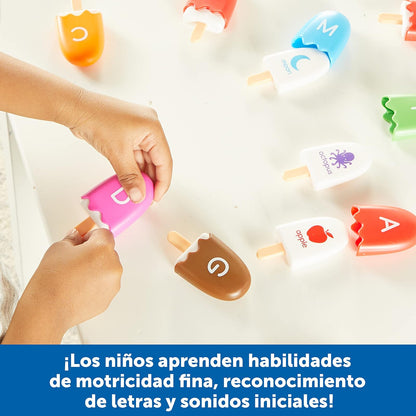Learning Resources Mini ABC Pops, Actividades de Aprendizaje Preescolar, Juguetes Montessori, Juguetes de Aprendizaje y educación, paletas, 52 Piezas, A Partir de 3 años