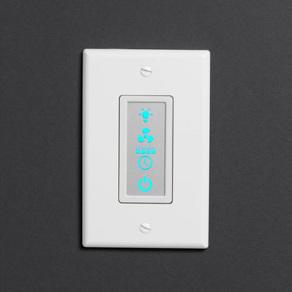 Homewerks 7150-12 - Interruptor de temporizador LCD para ventilador de ventilación y luz, 3 funciones