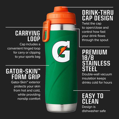 Gatorade - Botella de acero inoxidable de 760 ml
