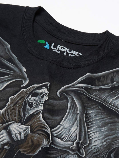 Liquid Blue Gravestone Reaper T-Shirt Camiseta Hombre