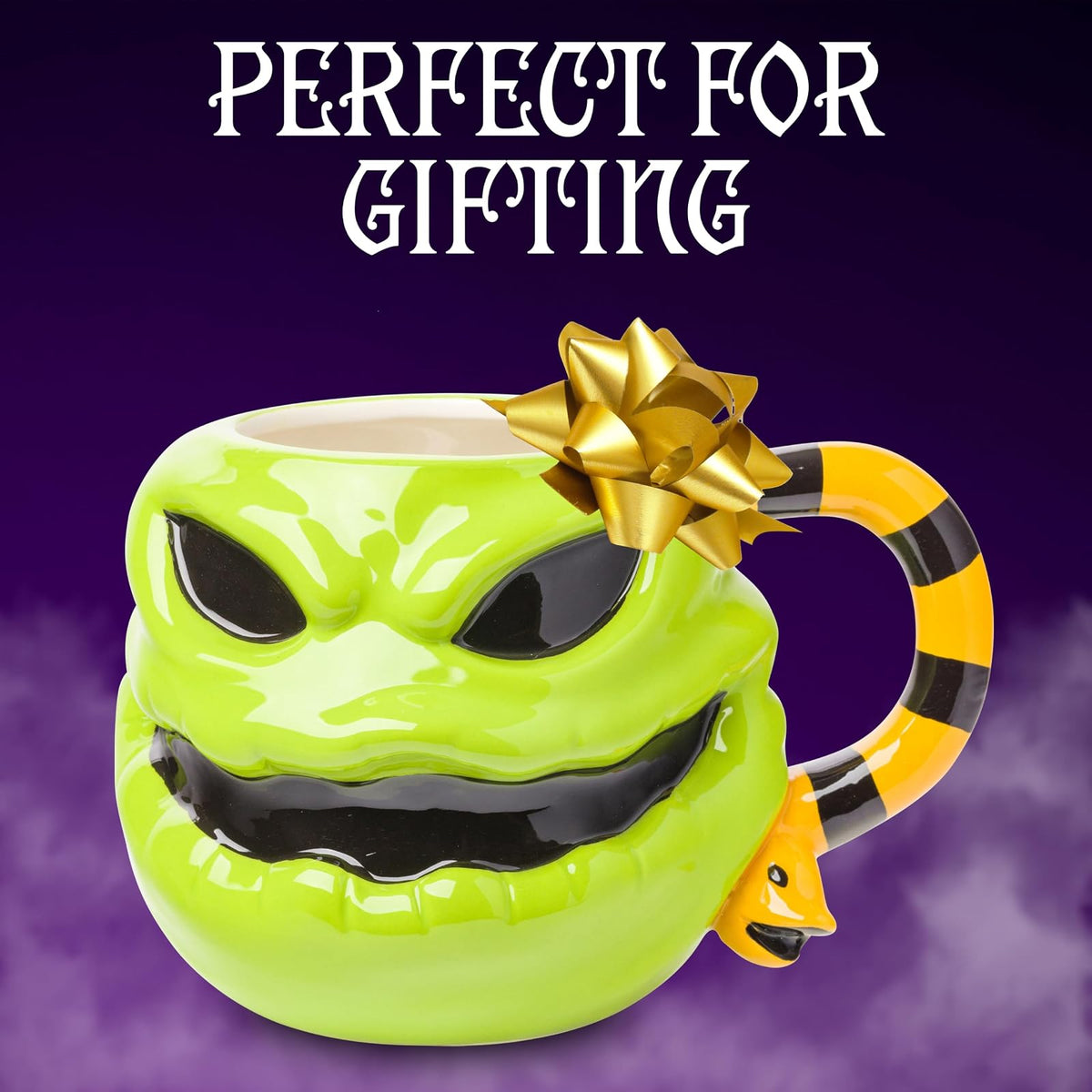 Silver Buffalo Disney Nightmare Before Christmas Oogie Boogie - Taza esculpida 3D de cerámica, 20 onzas