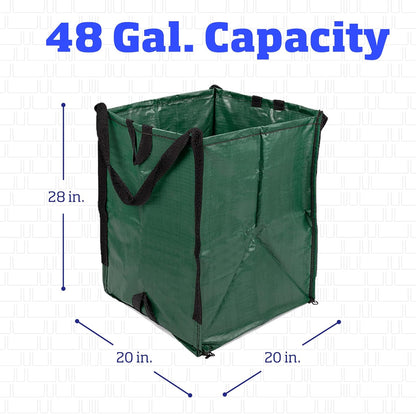 DURASACK Heavy Duty Home & Yard Bag-48 Gallon Woven Polypropylene Bag Reusable Lawn and Leaf Garden Bag (Pack of 1,Green),BB-2028CTN