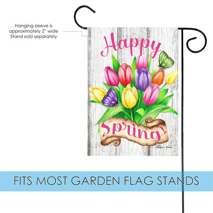 Toland Home Garden 1112301 - Bandera de Primavera de Tulipanes de Primavera de 12 x 18 Pulgadas, Bandera de jardín de Doble Cara para decoración de jardín de casa al Aire última intervensión