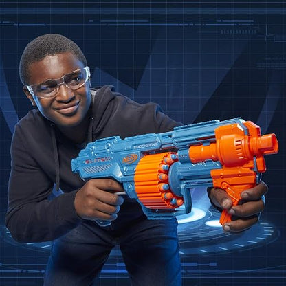 NERF Elite 2.0 Shockwave RD-15 - Lanzador de Juguete Adaptable con 30 Dardos