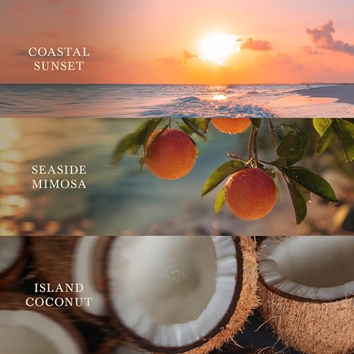 WoodWick Island Getaway - Vela de trilogía de reloj de arena (tamaño mediano)